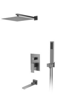 Душевая система для ванны и душа DK Bayern.Liszt DA1515606A04 встраиваемый с изливом серый графит
